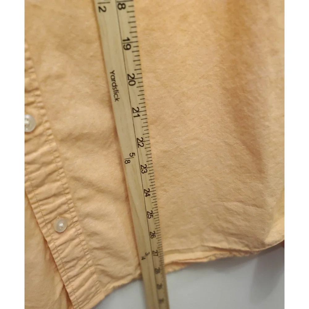 Hollister Button-Down Long Sleeve Shirt Mens Size Large Orange - Picture 6 of 9